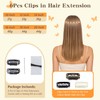 tesshair Clip in Hair Extensions Real Human Hair Remy Single