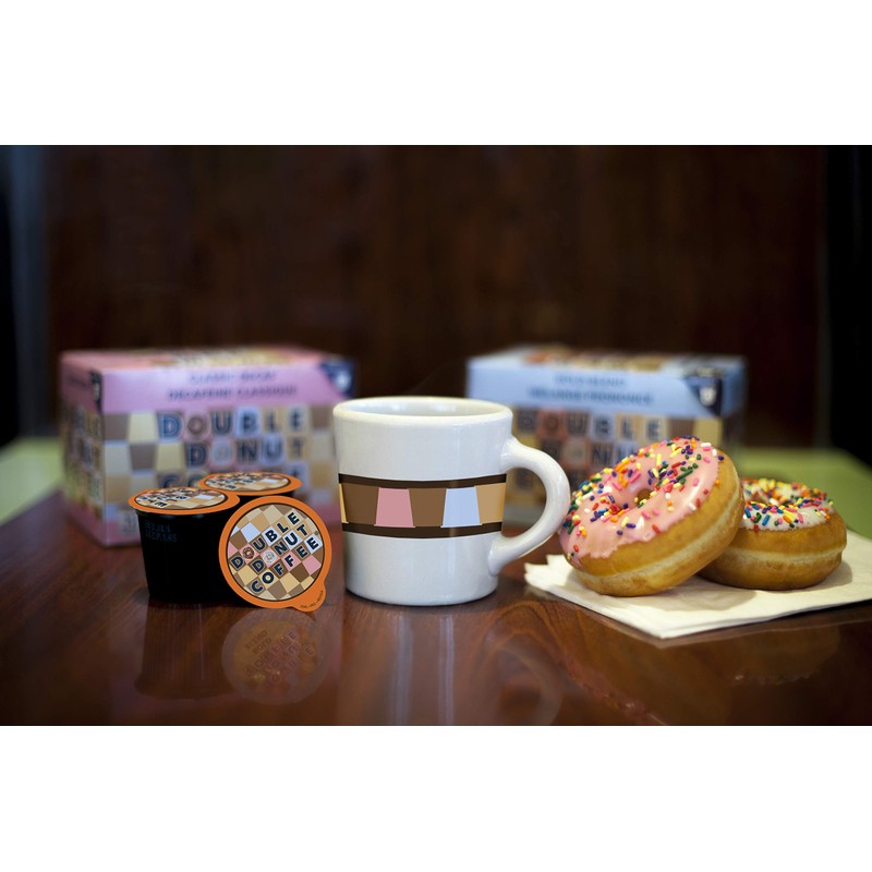 Double Donut Medium Roast Decaf Coffee Pods, Pumpkin Spice Flavored,