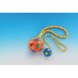 Nobby Rubber Ball with Rope, 6.5 cm
