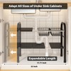 KOSIWU Expandable Under Sink Organizer, 2 Tier Under Sink Shelf