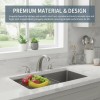 Bathroom Faucet Brushed Nickel Alloy Widespread Deck-Mounted 3-Hole 2-Handle Modern