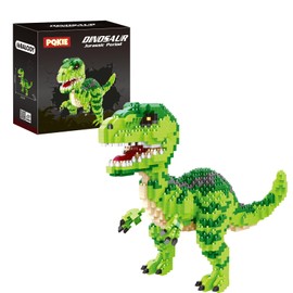 PQKIE Dinosaur Velociraptor Micro Mini Building Set,1457 Pcs Dinosaur Toy Building Set for Kids,STEM Dinosaur Educational Building Kit,DIY Prehistoric Animal Home Decor Gift for Adults Teens Boys 8+
