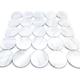 25 Pcs Single Sided Adhesive Glass Table Top Bumper, 25 mm/1 Inch Clear Round Glass Table Top Spacer