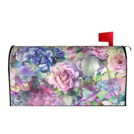 Roses Flowers Magnetic Mailbox Covers, Mail Wraps Garden Yard Home Decor for Outdoor Standard Size 21" Lx 18" W