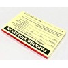 "No Parking" Car & Truck Illegal Violation Warning Form (100
