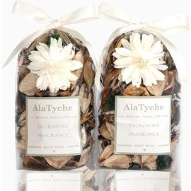 Spring Potpourri Bags, Vanilla Scented, White Potpourri Dried Flowers, Home Fragrance Sachet, Vase Decor (White Caramel)-Mini