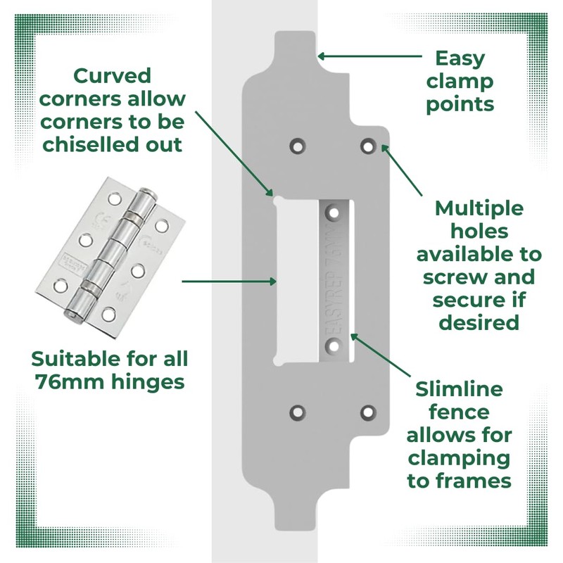 EASYREP 76mm Hinge Routing Jig – Precision Door Hinge Router