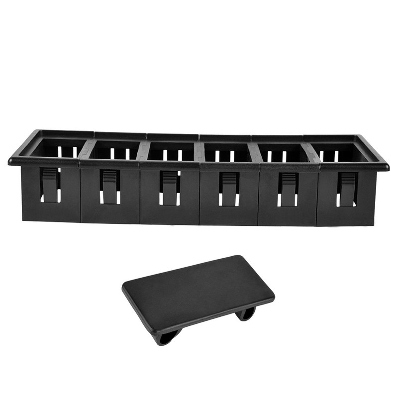 AutoEC Rocker Switch Panel Switch Holder Housing Kit - Black