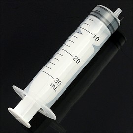 2Pcs 30ML Reusable Plastic Syringe with Measurement Hydroponics Plastic Nutrient Measuring Nutrient Syringe Tools Sampler