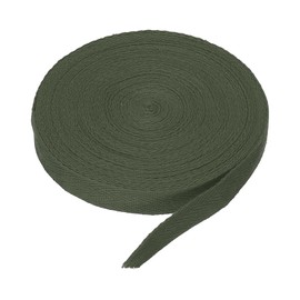 DMiotech 5/8"(1.5cm) 10 Yards Cotton Twill Tape Cotton Ribbons Bias Binding Tape Herringbone Tape Ribbons Army Green for DIY Crafts, Clothes, Sewing, Knit