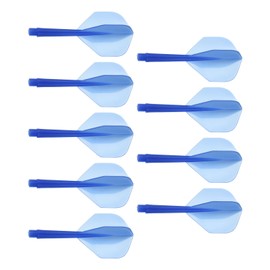 YOKIVE 9 Pcs Integrated Dart Shaft Flights, Indoor Outdoor Durable Darts Flights Set | Home, Club, Camping (Transparent Blue)