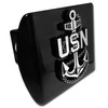 Elektroplate USN Navy Anchor Black Metal Hitch Cover
