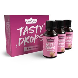 GymQueen Tasty Drops, Nut Nougat, 3 x 30 ml, Flavour Drops without Calories