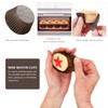 1000 Stück braune Mini-Kuchen-Pappbecher, Eierkuchen-Dessert-Plätzchen-Papierschalen, spezielle backende runde Pappbecher, Muffins,