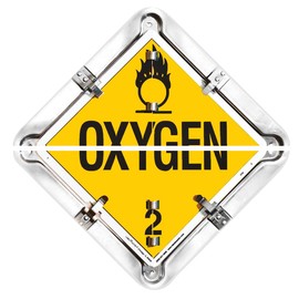 Labelmaster 81-CGOXY/S Hazmat Flip Placard, Flammable Gas, Non-Flammable Gas, Oxygen