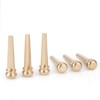Swhmc Pack of 6 Brass Guitar Bridge Gold Endpin 6