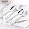 HaWare Silverware Set, 60-Piece Pearled Edge Stainless Steel Flatware for