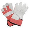 Connex COX938634 Full-Grain Leather Gloves, White/Red, Size 10