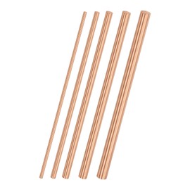 M METERXITY 5-Pack Copper Round Rod 2,3,4,5,6mm Dia. 100mm Length T2 Stock Solid Copper Rod Lathe Bar for Metal Crafts DIY/Gardening/Industry/Decoration Pure Tube