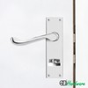EAI Polished Chrome Victorian Scroll Bathroom Door Handles | 1