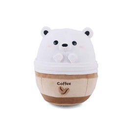 Avocatt Polar Bear - Peluche de café – Oso de peluche de 10 pulgadas de peluche frappuccino de hielo, abrazar y abrazar con tela suave y relleno, bonito regalo de estilo anime japonés kawaii