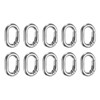 sourcing map 10 Pcs Spring O Rings Oval Metal Clips