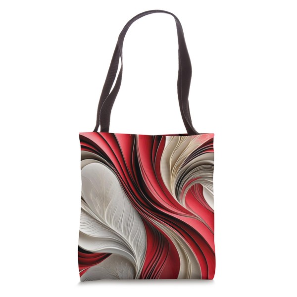 Golden Air – Cranberry & Champagne Flowing Abstract Tote Bag
