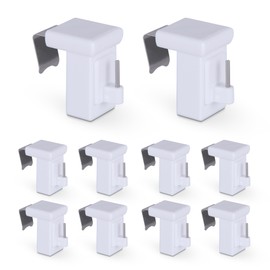 Bestlivings Clamp Support Pack of 20 – for Curtain Rods – Window Frame 10 – 27 mm – Klemmfix Replacement Support – No Drilling, Screws, Gluing, Easy to Install