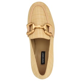 Nine West Women's LilmaP2 Loafer, Natural Raffia 110, 6.5