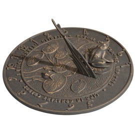 Whitehall Products Frog Sundial, Oil Rub Bronze