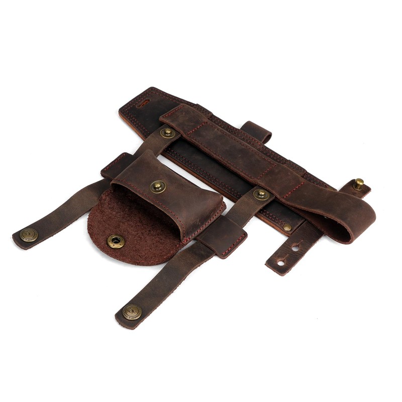 Tourbon Leather Hunting Fixed Blade Knives Sheath Horizontal & Vertical