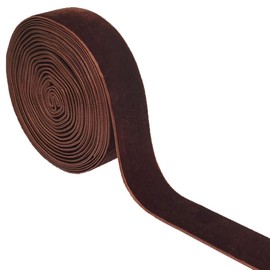 Qingxii Decorr Wedding Christmas Valentin's Day Gift Box DIY Craft Decor Velvet Ribbon (Coffee, 1''x2Yards)