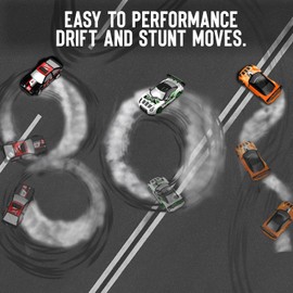 RACENT 1:24 Scale RC Drift Car, 10MPH 4WD Remote Control Car with LED Light, Racing and Drifting Wheels, 2 Rechargeable Batteries, Toy for Boys, Girls, Kids (White)