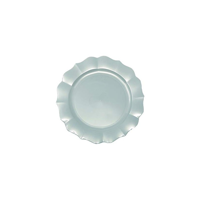 DecorLine Pearl Turquoise Plate - 7.5" | Scallop Collection, Small