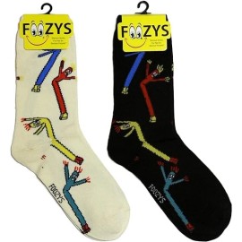 Foozys Wacky Waving Inflatable Tube Wavy Guy Tall Boy 2 Pairs Foozys Women's Socks