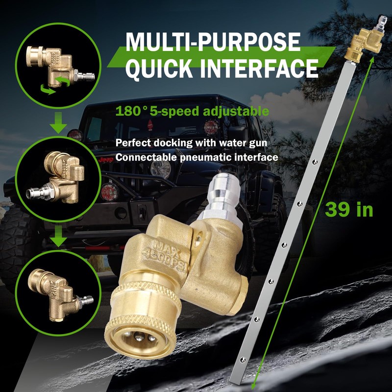 39" Radiator Cleaning Wand with Pipe Quick Connector, Car Truck
