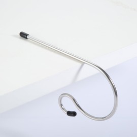 Hicello 6PCS Christmas Stocking Holders Stockings Hanger, Metal Hook Hanger, Christmas Hooks Fireplace Hanger for Christmas Party Decoration - Silver