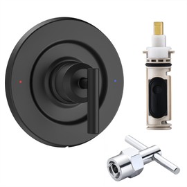 Replacement for Moen T2901BL Gibson Posi-Temp Valve Trim Kit, Matte Black Shower Trim Kit Shower Lever Handle (Cartridge + Puller Included)