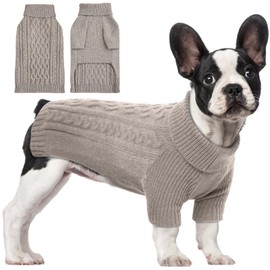 Dog Sweater Pet Dog Sweaters for Large Dogs Girl Boy Dog Christmas Sweater Classic Dog Turtleneck Knitwear Dog Thanksgiving Outfit Warm Dog Winter Clothes for Chihuahua, Bulldog, Dachshund, Pug