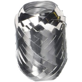 Berwick BCE1282 3/16" x 66ft Curl Keg Silver Glitter Ribbon