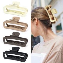 Hair Clips, 5 Inch Claw Clips for Women Thin Thick Hair, Trendy Hair Accessories Banana Hair Clips Gifts for Women 4PCS Color A