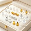 600Pcs Respaldos de Aretes de Silicona Transparente