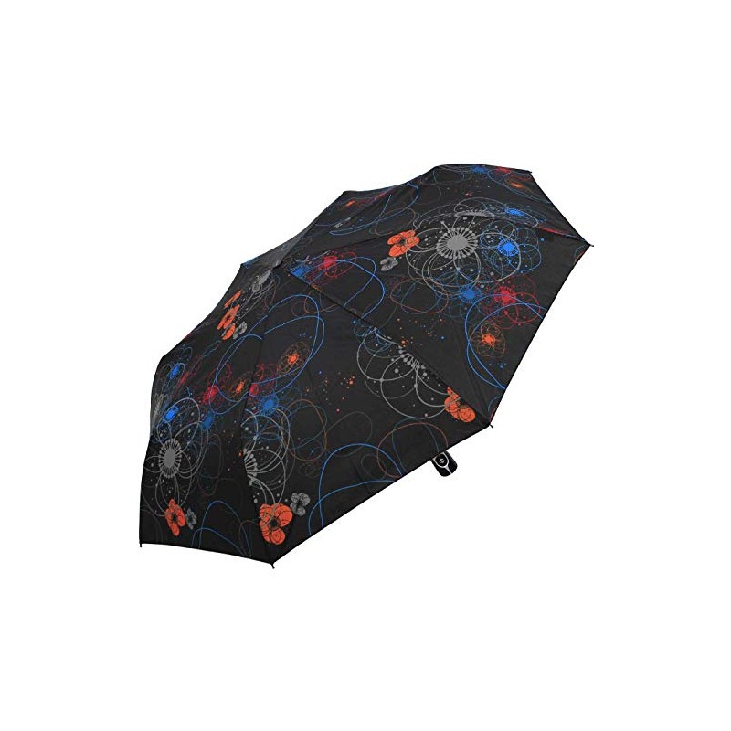 Doppler Fibre Magic Barcelona Pocket Umbrella, black, Traditionally elegant with