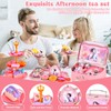 SACBRZZ Tea Set Children's Kitchen Accessories, Tea Set Wooden Toy,
