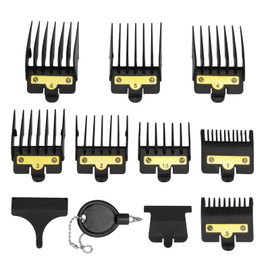 8 Packs Clipper Guards Replacement for BaBylissPRO Barberology FX870, FX880, FX825, FX673,FX899 and FX890 Clippers, Trimmer Guards Cutting Length from 1/16'' to 3/4'', Black