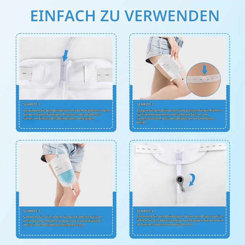 Heagimed Pack of 10 Urine Bags, 1000 ml Urine Bag