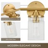 Jonsi Gold Bathroom Light Fixtures 3-Light Vanity Lights Modern Wall