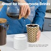 Ginkgo 100 Pack Disposable Coffee Cups with Lids 12 oz,