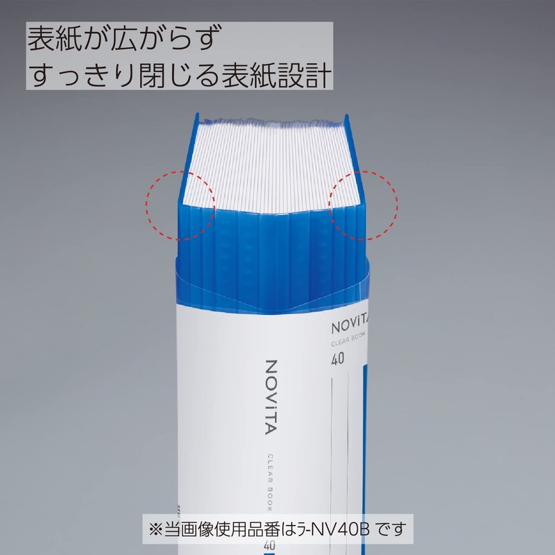 Kokuyo Ra-NV40W File Clear Book, Novita, Fixed Type, A4, 40