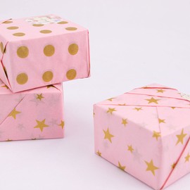 MR FIVE Pink with Gold Star Tissue Paper Bulk,20" x 28",Pink Gold Tissue Paper for Gift Bags,Birthday,Holiday,Weddings,30 Sheets